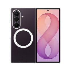 Samsung Clear Magnet Case for Samsung Galaxy Z Fold 8 Ultra 0.8 mm compatible with MagSafe + 2 pcs. anti-reflective film - transparent