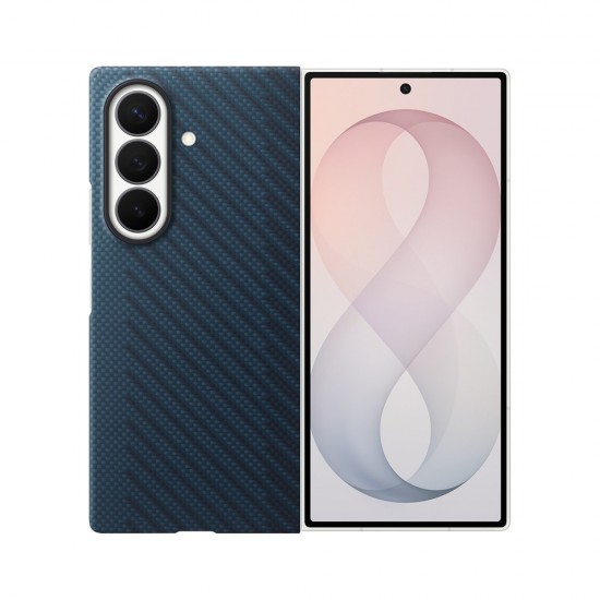 Samsung Carbon Magnet Case for Samsung Galaxy Z Fold 8 Ultra compatible with MagSafe + 2 anti-reflective films - navy blue