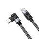 C2C PD100W Laptop Fast Charging Cable (Right Angle) black 1m