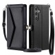 Samsung Galaxy A56 5G Leather Wallet Case with Stand Function and Straps - Black