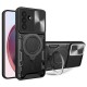 Samsung Galaxy A17 4G / A17 5G / A18 / A26 Case with Stand and Sliding Lens Cover - Black