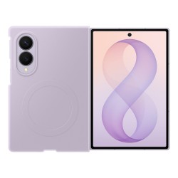 Samsung Silicone Magnet Case for Samsung Galaxy Z Fold 8 compatible with MagSafe + 2 anti-reflective films - purple