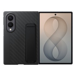 Samsung Carbon Standing Case EF-XF971SBE for Samsung Galaxy Z Fold 8 with stand + 2 anti-reflective films - black