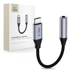 Tech-Protect Ultraboost USB-C to Mini Jack 3.5mm DAC adapter - dark gray