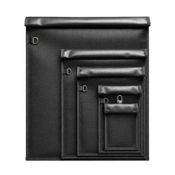 Set of 5 Fireproof OTN-5 RFID Signal Blocking Bags - Black