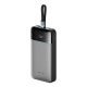 Cuktech LPB252N 120W 25000mAh Powerbank with Built-in USB-C Cable - Gray