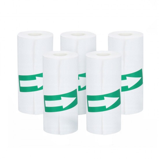 HURC-S10 self-adhesive rolls for HURC10/ Wozinsky WDT-01/WDT-02/WDT-03/WDT-04/WDT-05 thermal camera printer - white (5 pcs.)
