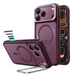 ESR Classic Hybrid Kickstand MagSafe Case for iPhone 18 Pro / 17 Pro - Dark Cherry Matte