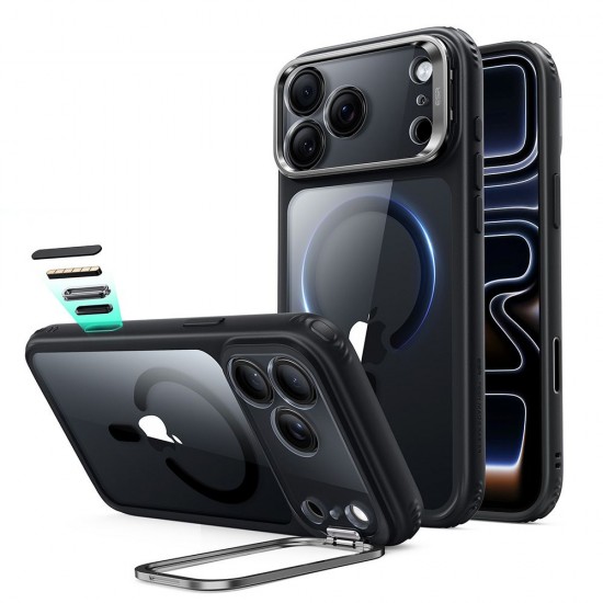 ESR Classic Hybrid Kickstand MagSafe Case for iPhone 18 Pro Max / 17 Pro Max - Clear Black