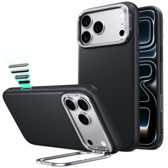 ESR Leather Kickstand MagSafe Case for iPhone 18 Pro Max / 17 Pro Max - Black