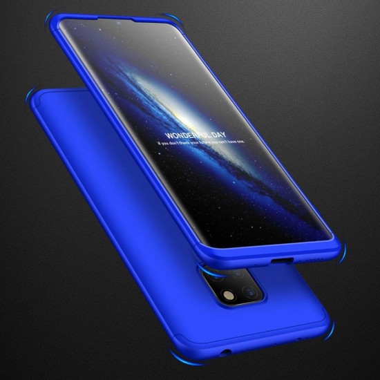 GKK 360 Protection Case Front and Back Case Full Body Cover Huawei Mate 20 blue