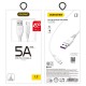 Dudao cable USB / USB Type C 5A cable 2m white (L2T 2m white)