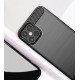 Carbon Case Flexible Cover TPU Case for iPhone 12 Pro Max black