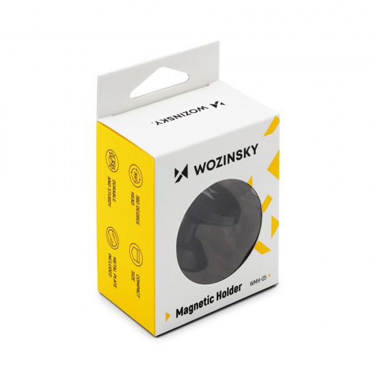 Wozinsky Magnetic Car Mount for Dashboard 360 Self-Adhesive Black (WMH-05)
