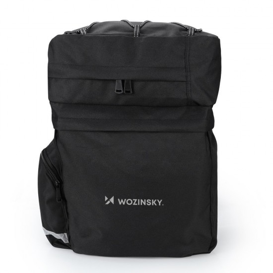 Wozinsky 60L spacious bike rack bag (rain cover included) black (WBB13BK)