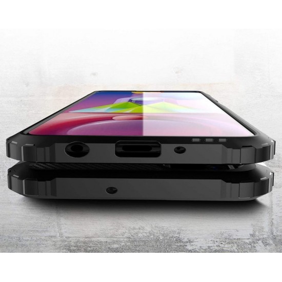 Hybrid Armor Case Tough Rugged Cover for Samsung Galaxy M51 blue