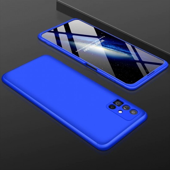 GKK 360 Protection Case Front and Back Case Full Body Cover Samsung Galaxy M51 blue