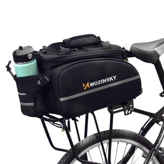 Wozinsky large bike rack bag 35l + rain cover black (WBB19BK)