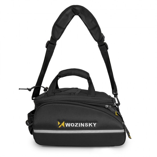 Wozinsky large bike rack bag 35l + rain cover black (WBB19BK)