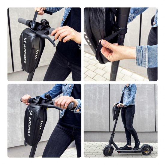 Wozinsky Waterproof Scooter Handlebar Bag 3L Black (WSB4BK)