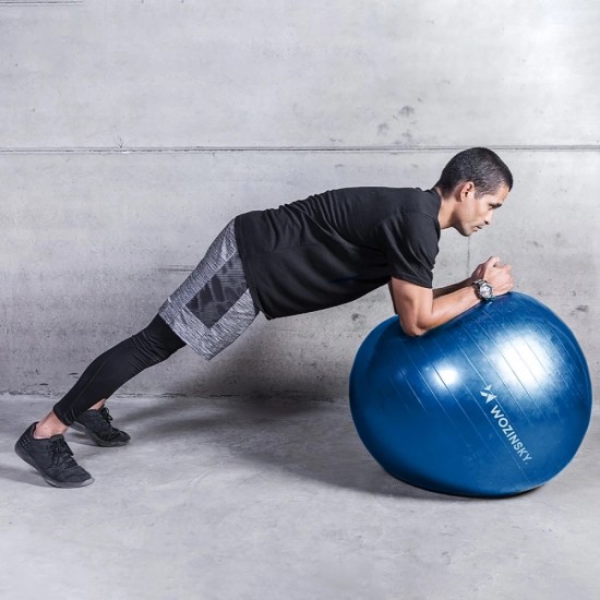 Wozinsky WGB65BL Exercise Ball, 65 cm, Blue