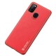 Dux Ducis Yolo elegant case made of soft TPU and PU leather for Samsung Galaxy M30s red