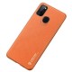 Dux Ducis Yolo elegant case made of soft TPU and PU leather for Samsung Galaxy M30s orange