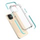 Spring Armor clear TPU gel rugged protective cover with colorful frame for iPhone 12 mini green