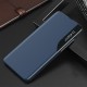 Eco Leather View Case elegant bookcase type case with kickstand for Samsung Galaxy A72 4G blue