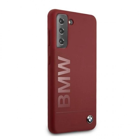 BMW Silicone Signature Logo Case for Samsung Galaxy S21+ - Red