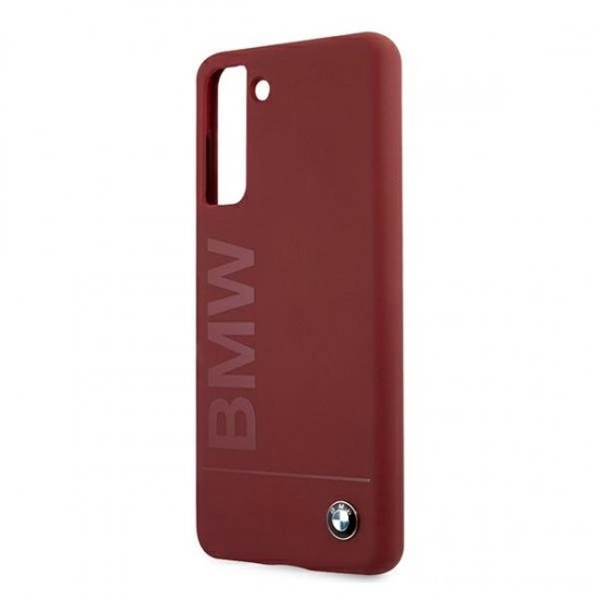 BMW Silicone Signature Logo Case for Samsung Galaxy S21+ - Red