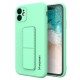 Wozinsky Kickstand Case iPhone 12 Pro Silicone Case with Stand Mint