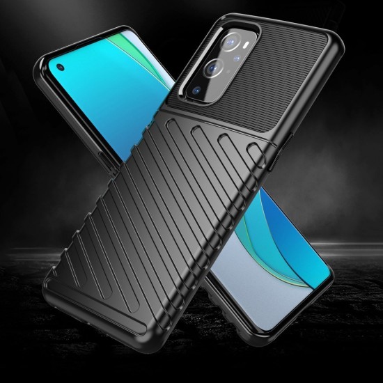 Thunder Case Flexible Tough Rugged Cover TPU Case for OnePlus 9 Pro black
