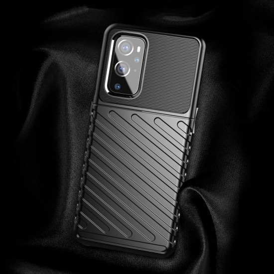 Thunder Case Flexible Tough Rugged Cover TPU Case for OnePlus 9 Pro black