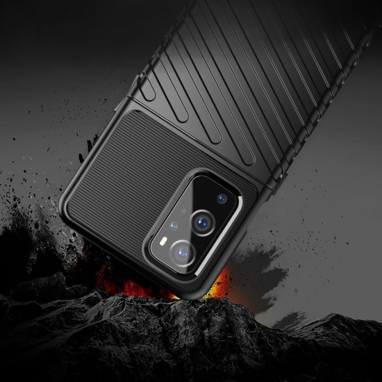 Thunder Case Flexible Tough Rugged Cover TPU Case for OnePlus 9 Pro black