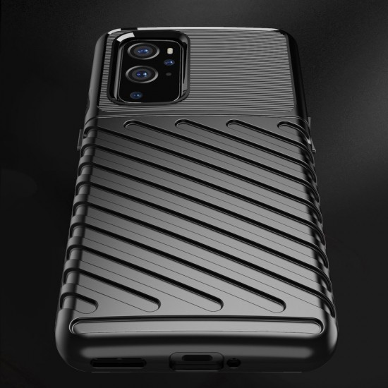 Thunder Case Flexible Tough Rugged Cover TPU Case for OnePlus 9 Pro black