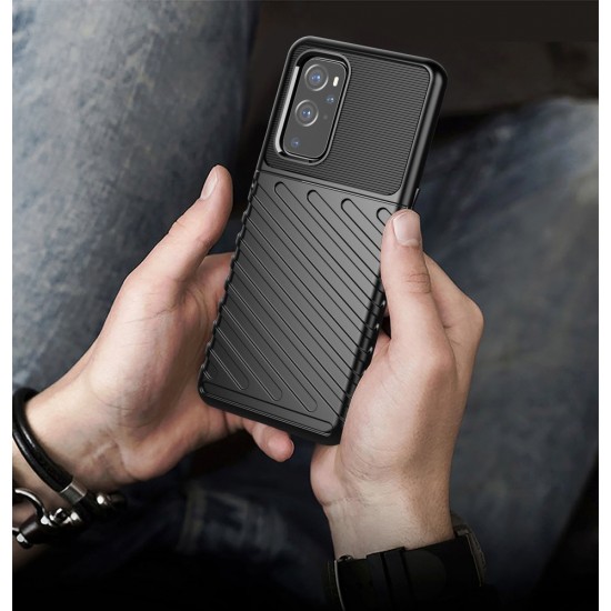 Thunder Case Flexible Tough Rugged Cover TPU Case for OnePlus 9 Pro black