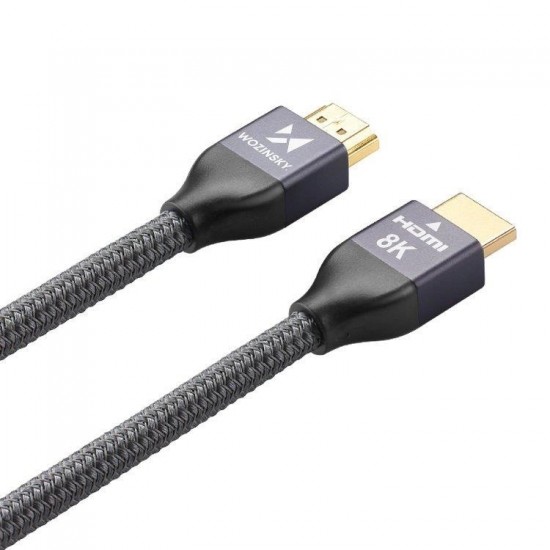 Wozinsky HDMI 2.1 Cable 8K 60 Hz 48 Gbps / 4K 120 Hz / 2K 144 Hz 1 m Silver (WHDMI-10)