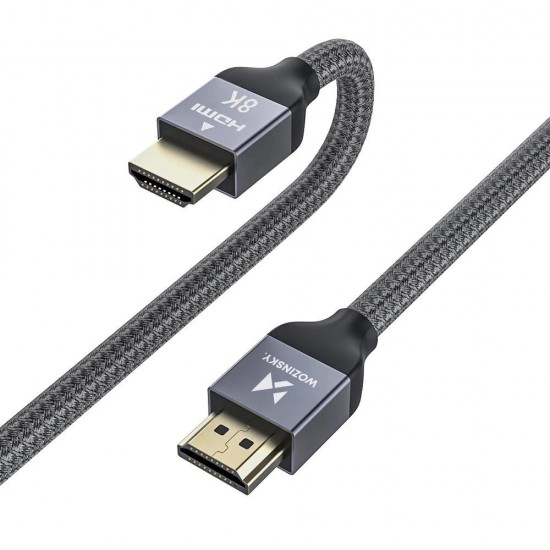 Wozinsky HDMI 2.1 Cable 8K 60 Hz 48 Gbps / 4K 120 Hz / 2K 144 Hz 3 m Silver (WHDMI-30)