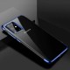 Clear Color Case Gel TPU Electroplating frame Cover for Samsung Galaxy A72 4G blue