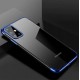 Clear Color Case Gel TPU Electroplating frame Cover for Samsung Galaxy A72 4G blue