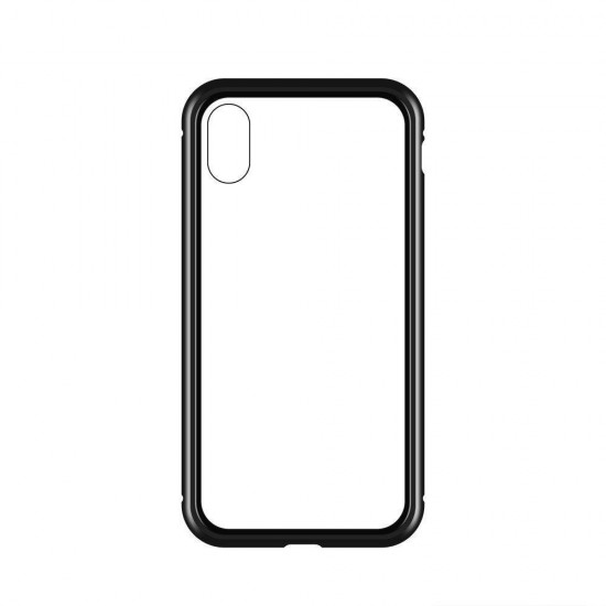 Wozinsky Full Magnetic Case Full Body Front and Back Cover with built-in glass for Samsung Galaxy A72 4G black-transparent