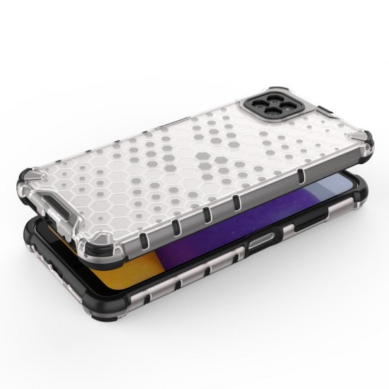 Honeycomb Case armor cover with TPU Bumper for Samsung Galaxy A22 5G black