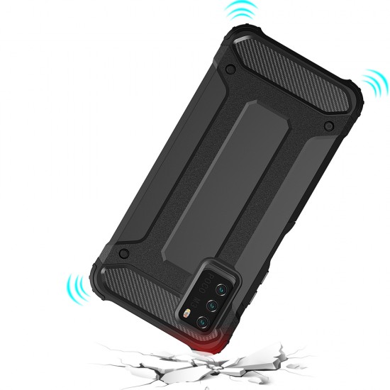 Hybrid Armor Case Tough Rugged Cover for Xiaomi Redmi Note 10 5G / Poco M3 Pro golden