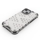 Honeycomb Case armor cover with TPU Bumper for iPhone 13 mini blue