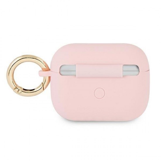 Guess GUAPSSSI AirPods Pro cover pink/pink Silicone Vintage Script