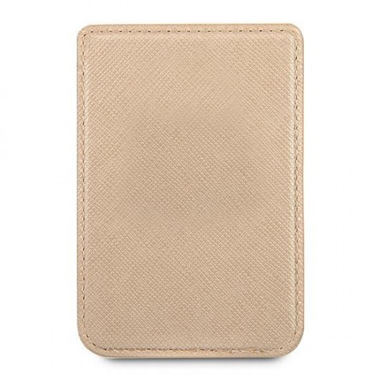 Guess Wallet Card Slot GUWMSSASLGO MagSafe Saffiano gold/gold