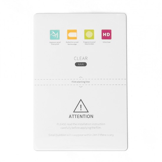 50 pcs Ultra-Clear Auto repair Hydrogel Screen Protector (18cm x 12cm)