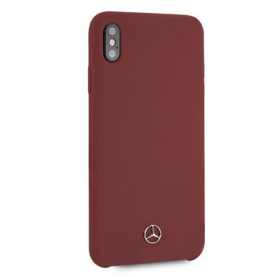 Mercedes Silicone Line Case for iPhone Xs Max - Red