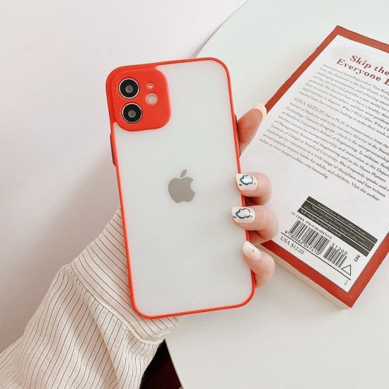 Milky Case silicone flexible translucent case for Xiaomi Redmi Note 10 / Redmi Note 10S red